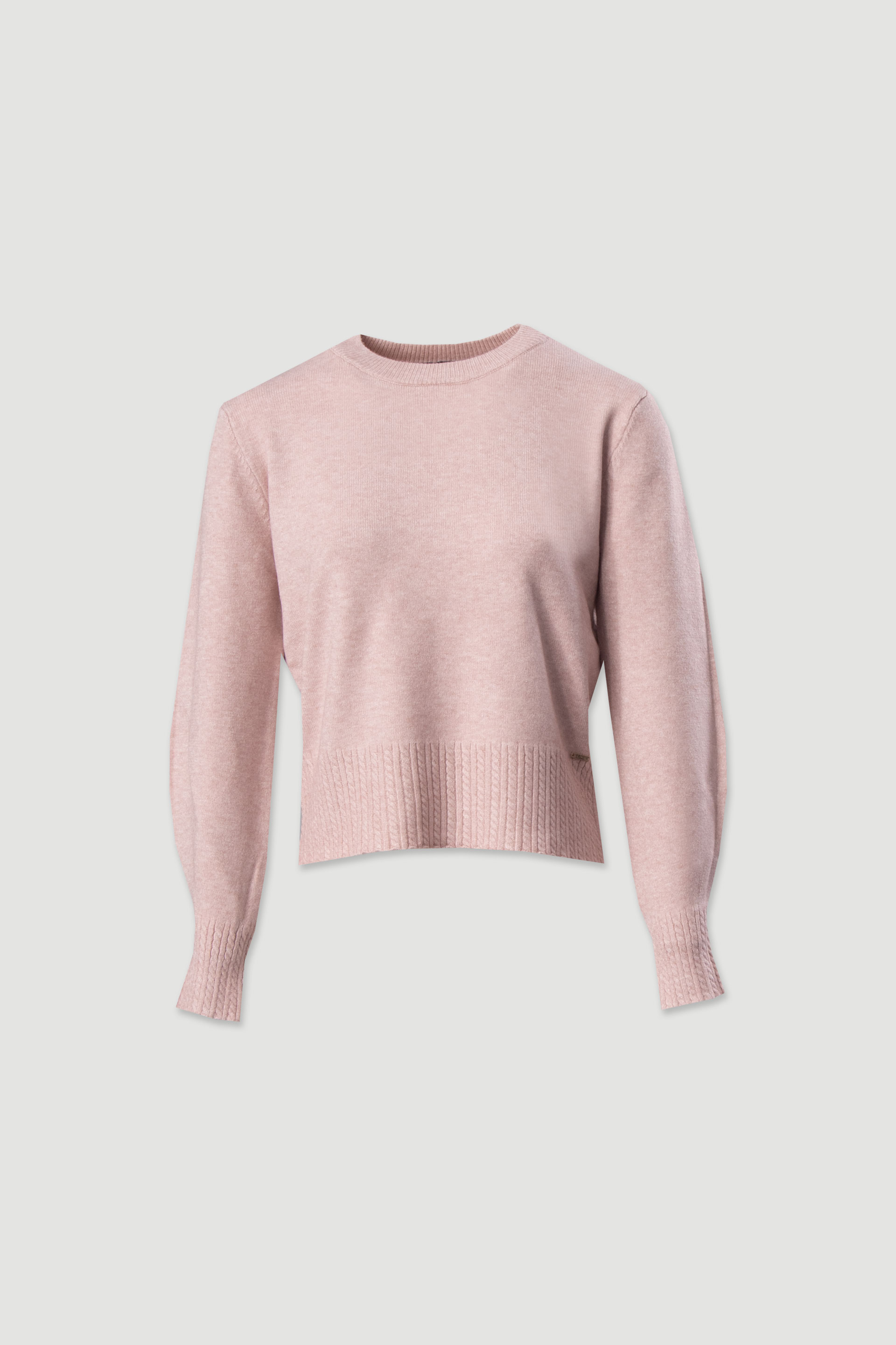 Pull en maille avec détail à effet côtelé