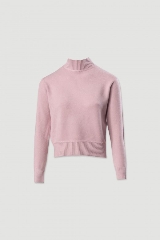 Ribbed high-neck knit sweater Ribbed high-neck knit sweater