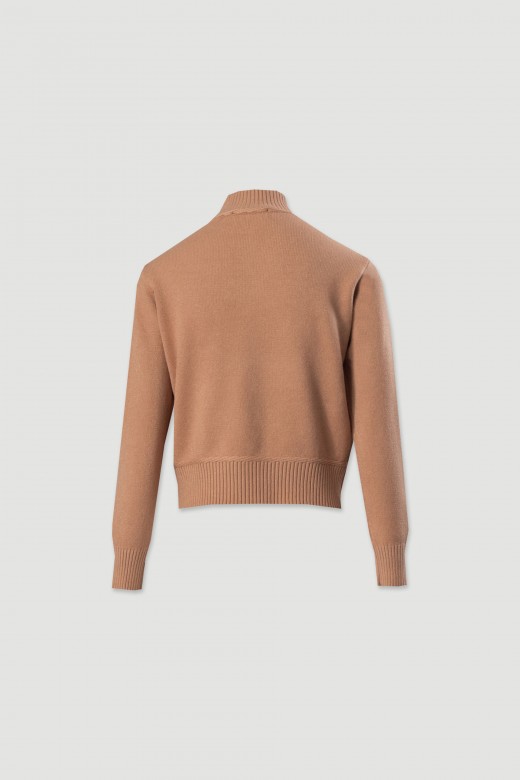 Ribbed high-neck knit sweater Ribbed high-neck knit sweater