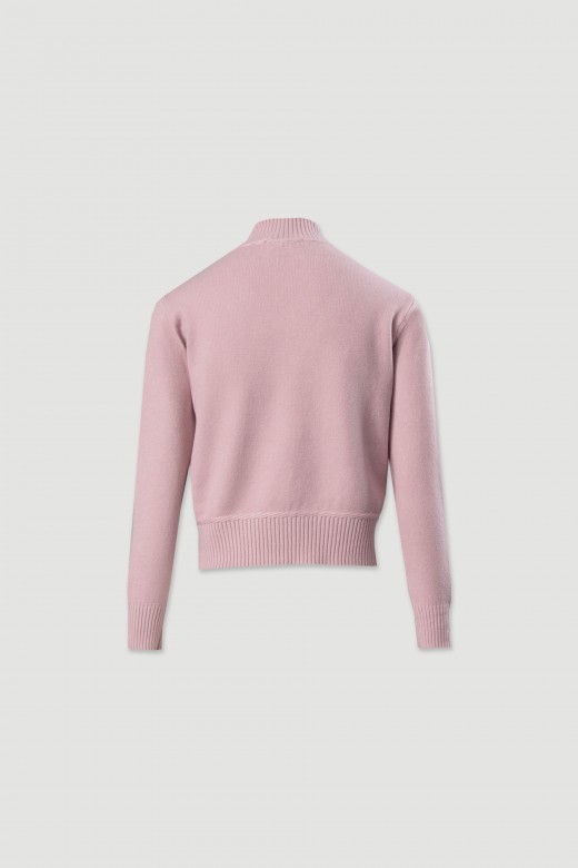 Ribbed high-neck knit sweater Ribbed high-neck knit sweater
