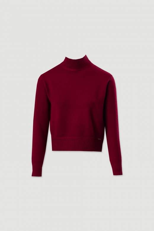 Ribbed high-neck knit sweater Ribbed high-neck knit sweater