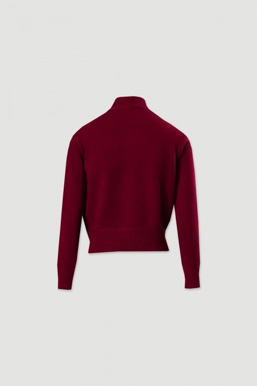 Ribbed high-neck knit sweater Ribbed high-neck knit sweater