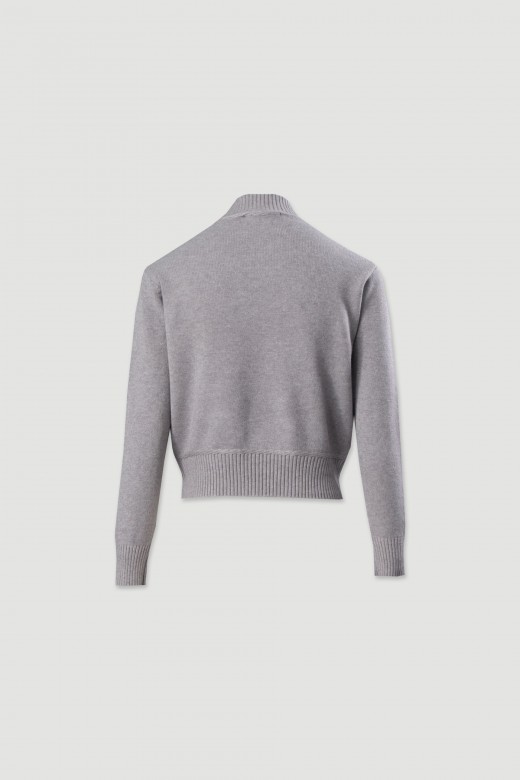 Ribbed high-neck knit sweater Ribbed high-neck knit sweater