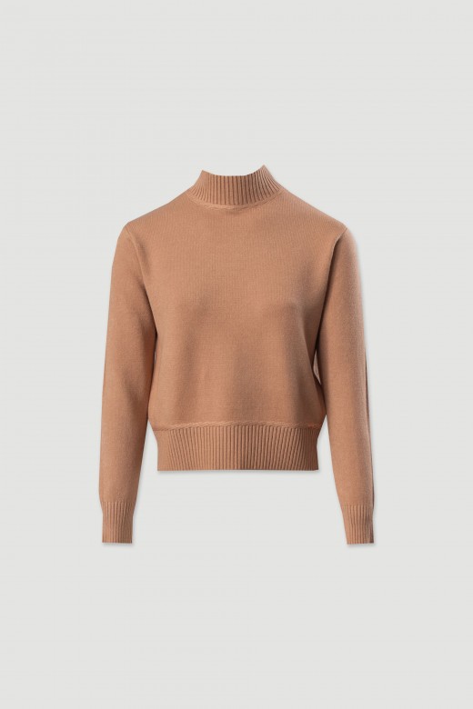 Ribbed high-neck knit sweater Ribbed high-neck knit sweater