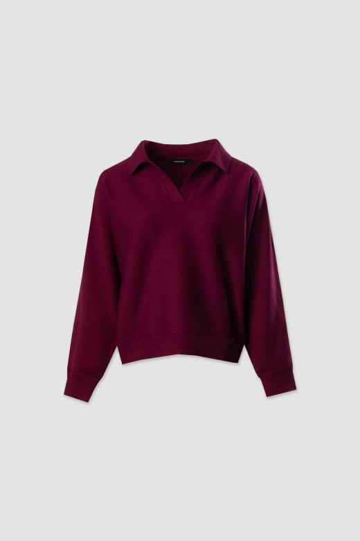 Polo en maille à manches longues Polo en maille à manches longues