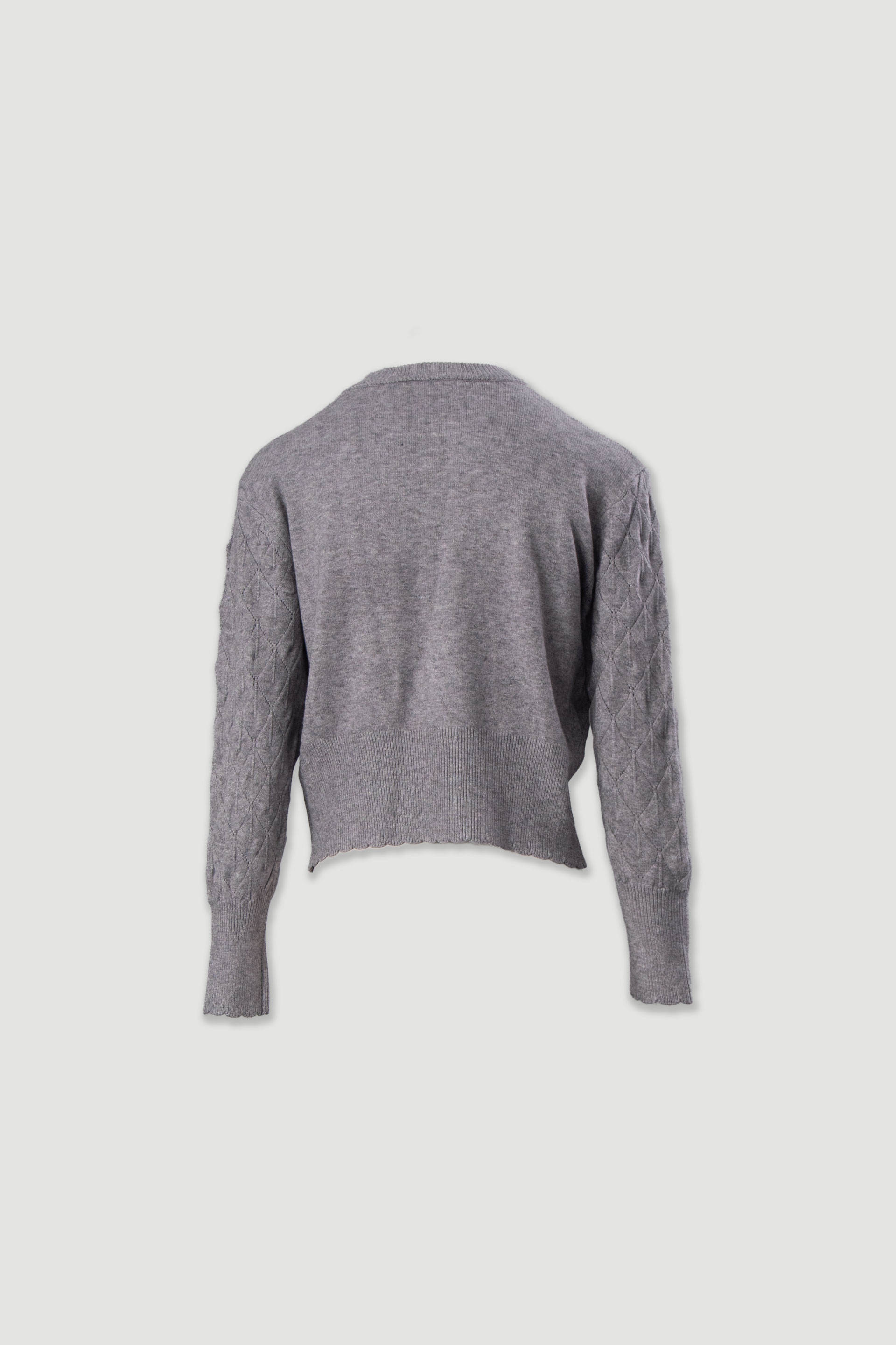 Pull en maille texturée à effet géométrique