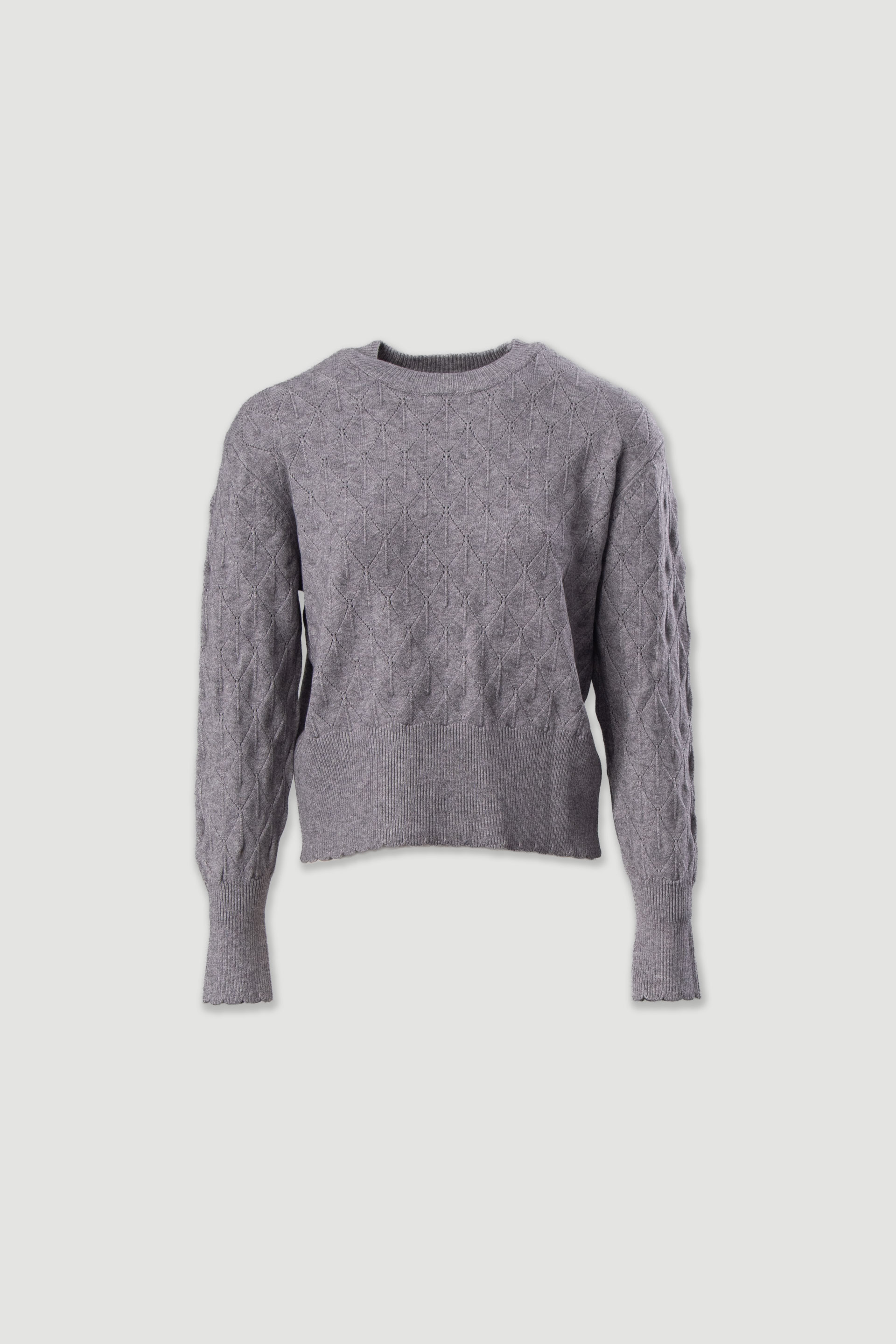 Pull en maille texturée à effet géométrique