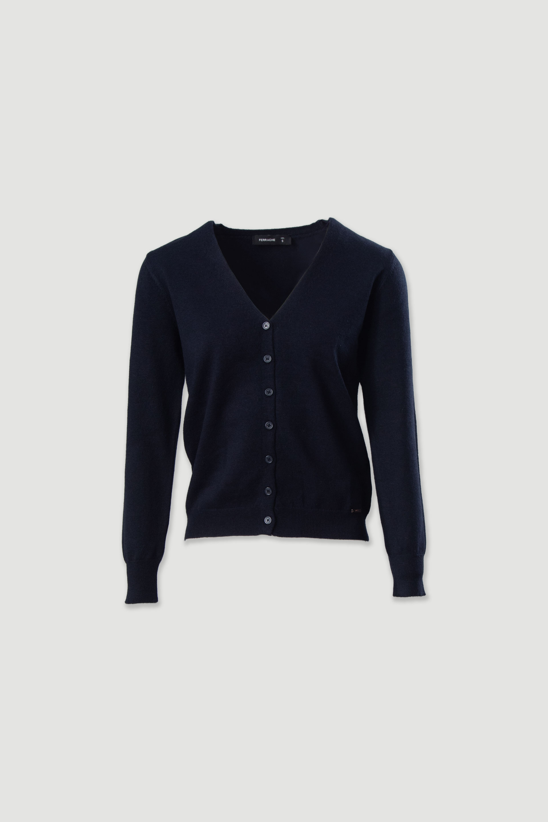 Knit cardigan with cashmere blend