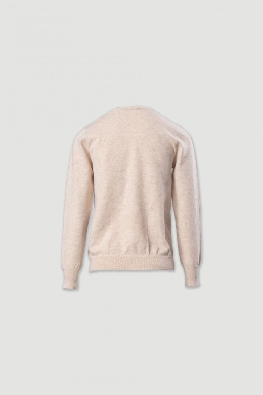 Knit cardigan with cashmere blend