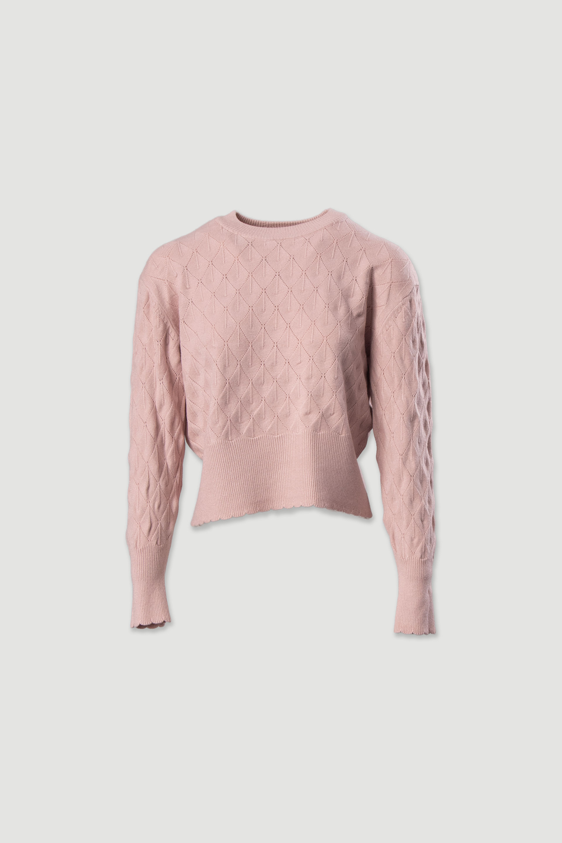 Pull en maille texturée à effet géométrique