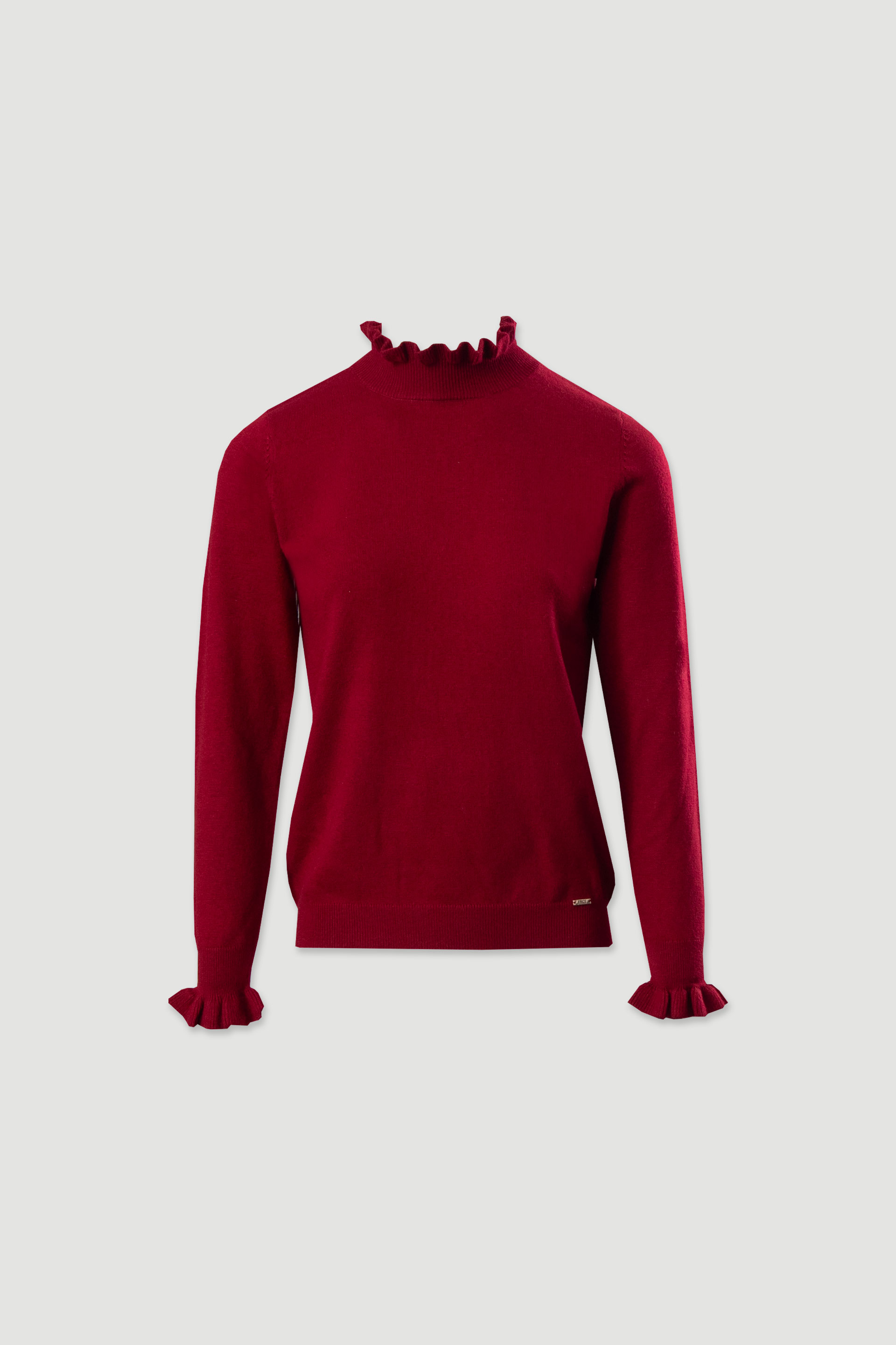 Pull en maille avec col ondulé