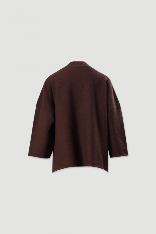 Oversized knit tunic with high neck Oversized knit tunic with high neck