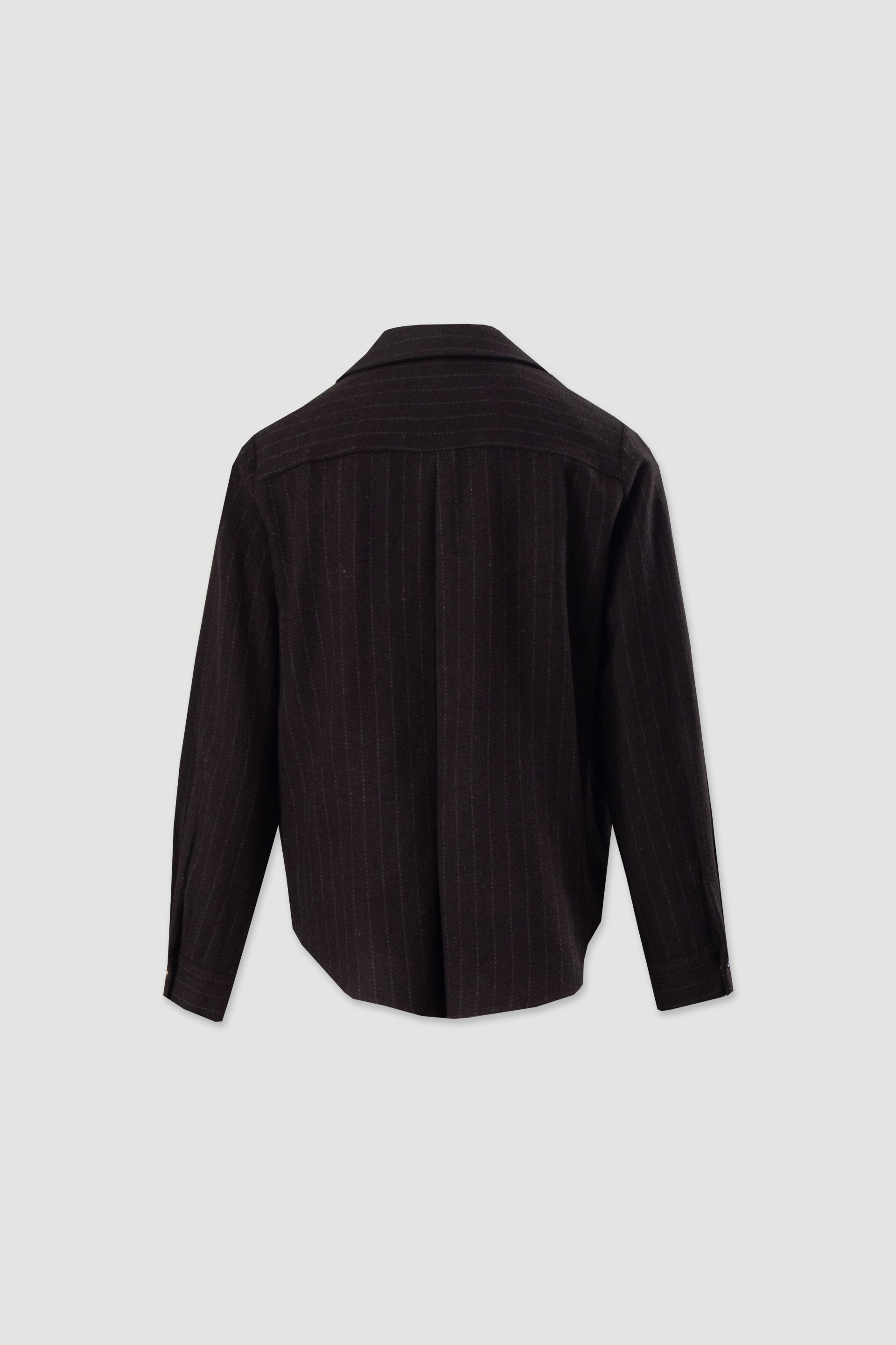 Robe-chemise en flanelle à fines rayures