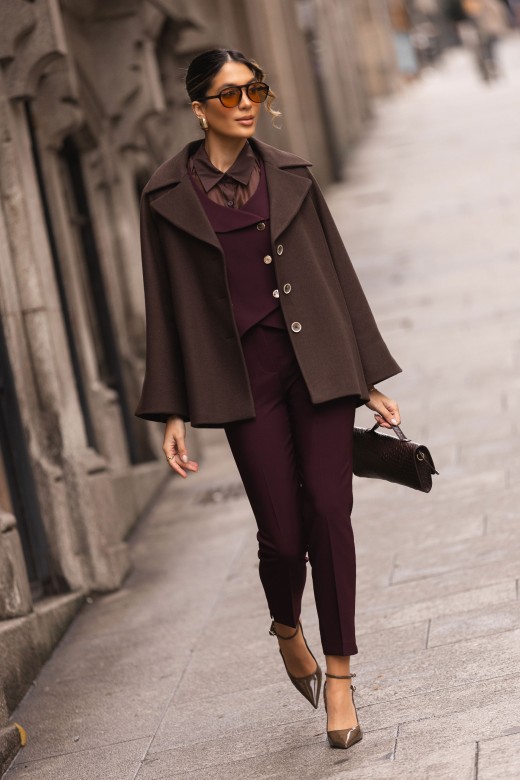 Pantalon classique taille haute avec ceinture élastique Pantalon classique taille haute avec ceinture élastique