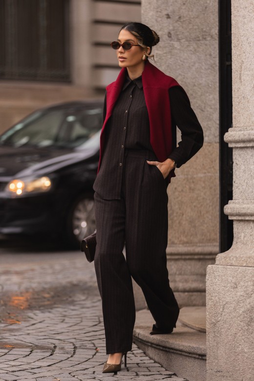 Subtle striped flannel trousers Subtle striped flannel trousers