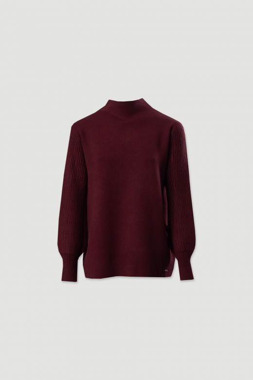 Knit tunic with ribbed sleeves Knit tunic with ribbed sleeves