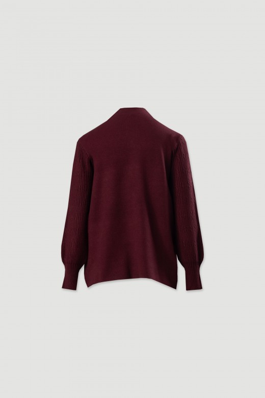 Knit tunic with ribbed sleeves Knit tunic with ribbed sleeves