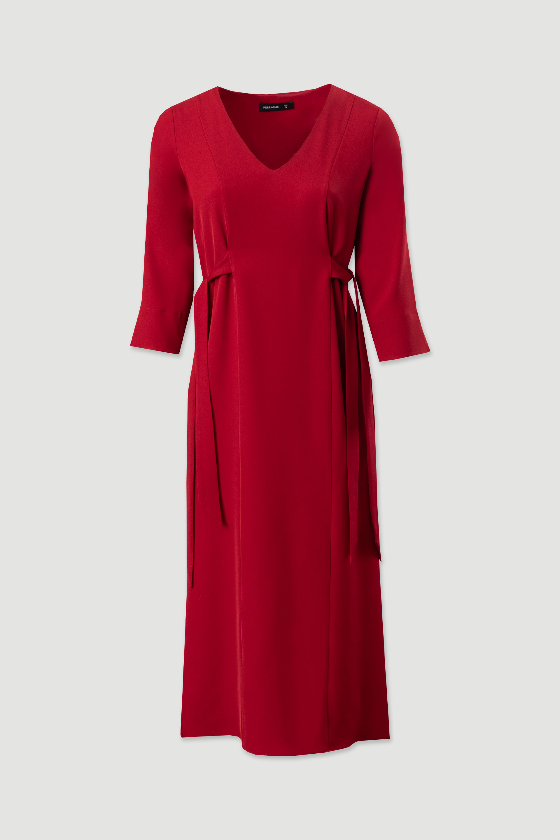 Flowy midi dress with side ties