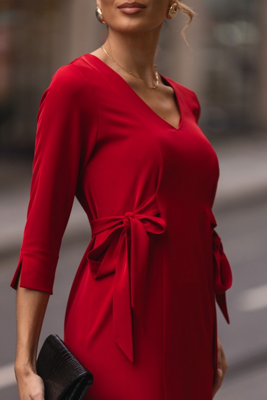 Flowy midi dress with side ties Flowy midi dress with side ties