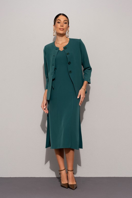 Flowy midi dress with side ties Flowy midi dress with side ties