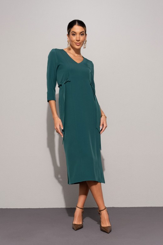 Flowy midi dress with side ties Flowy midi dress with side ties