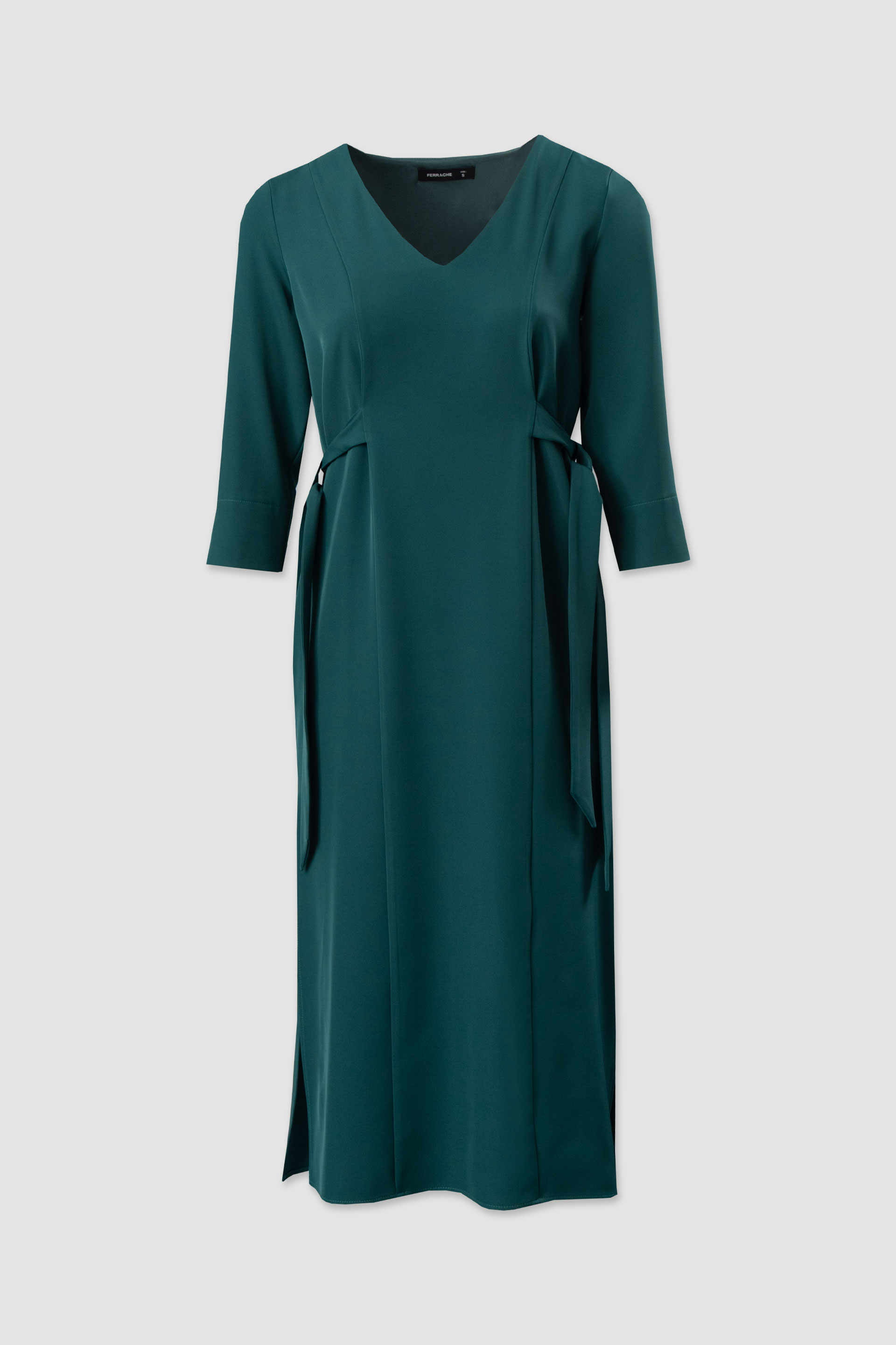 Flowy midi dress with side ties