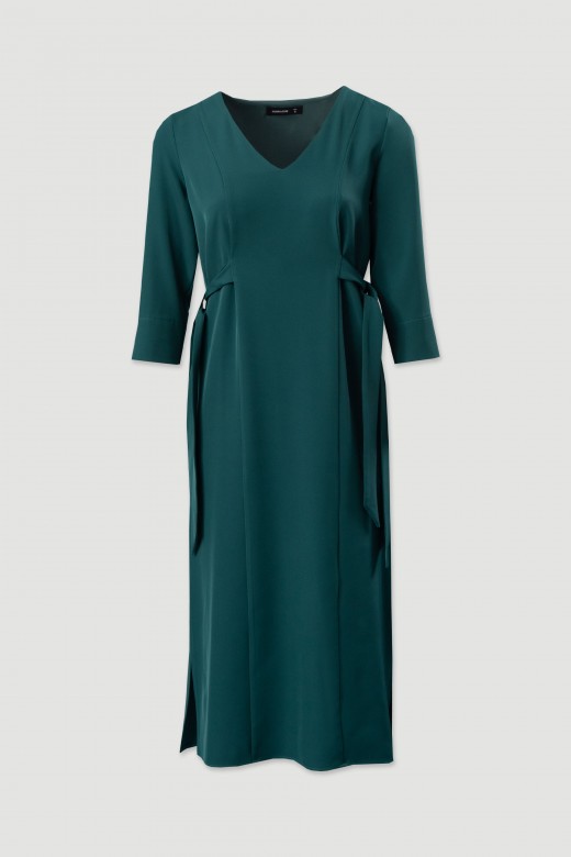 Flowy midi dress with side ties Flowy midi dress with side ties