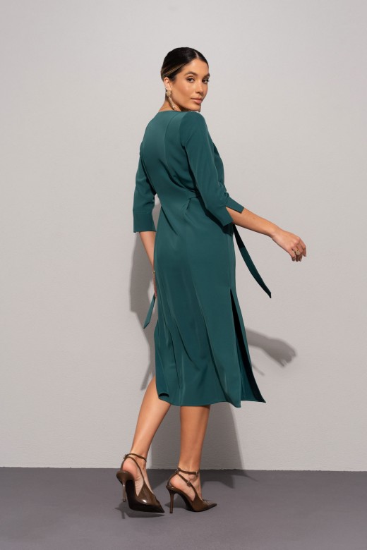 Flowy midi dress with side ties Flowy midi dress with side ties
