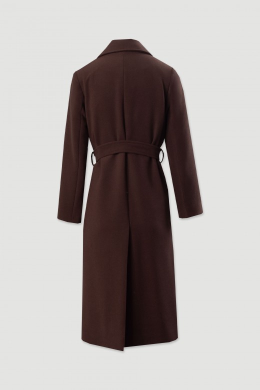 Long coat with belt
