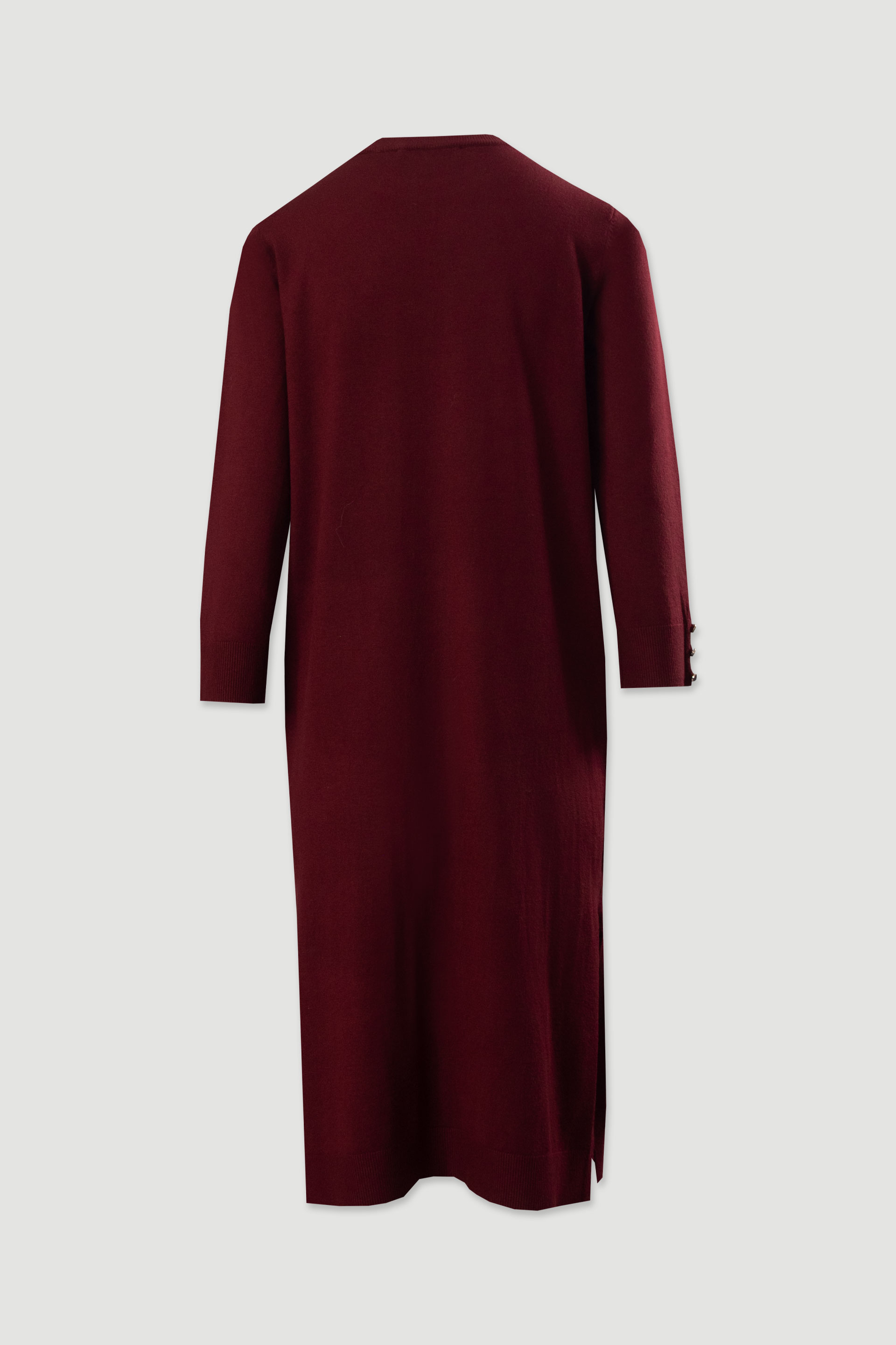 Midi knit dress with side slits