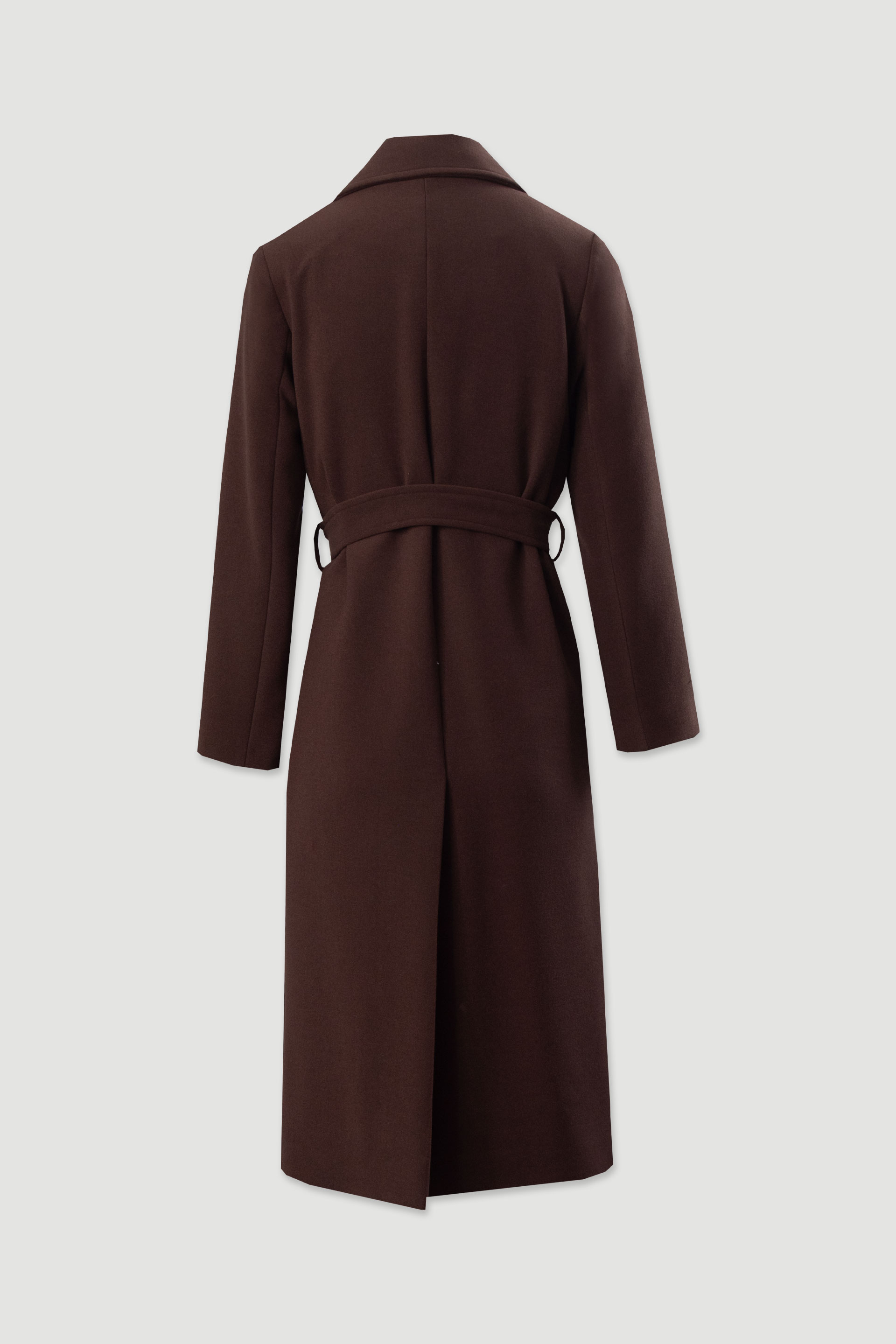 Long coat with belt