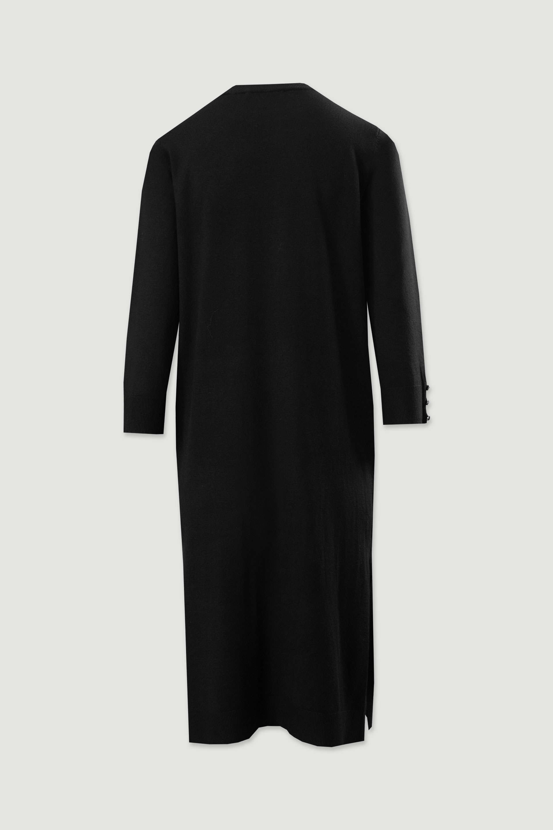 Midi knit dress with side slits