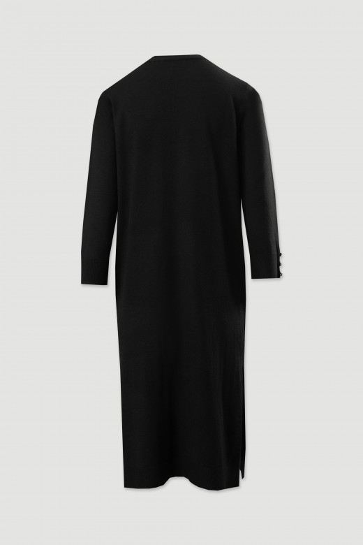 Midi knit dress with side slits Midi knit dress with side slits