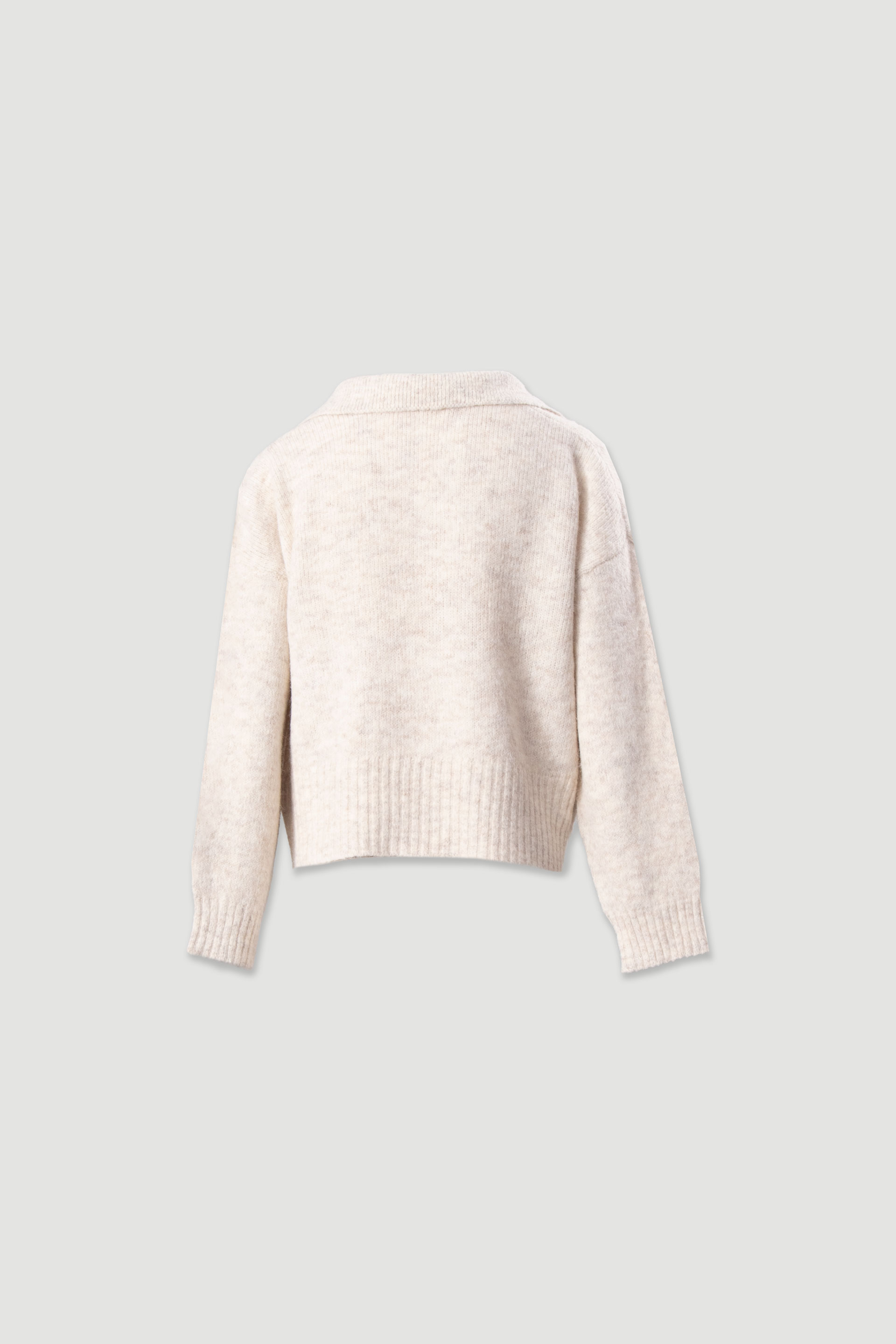 Wool-blend knit polo