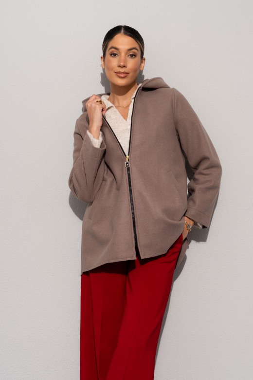 Manteau en drap avec capuche