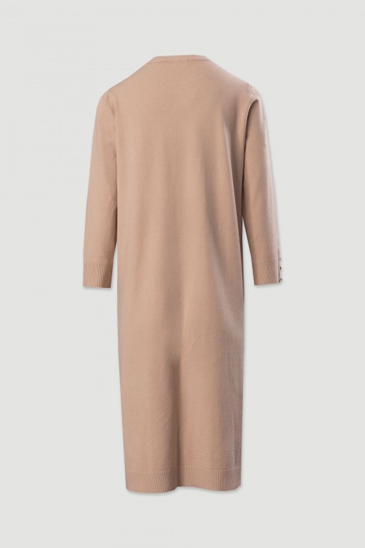 Midi knit dress with side slits Midi knit dress with side slits