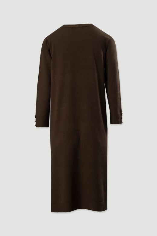 Midi knit dress with side slits Midi knit dress with side slits