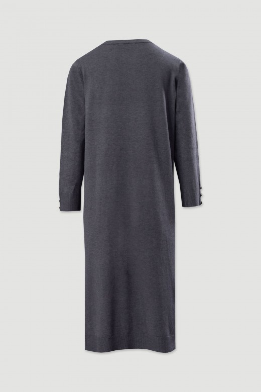 Midi knit dress with side slits Midi knit dress with side slits