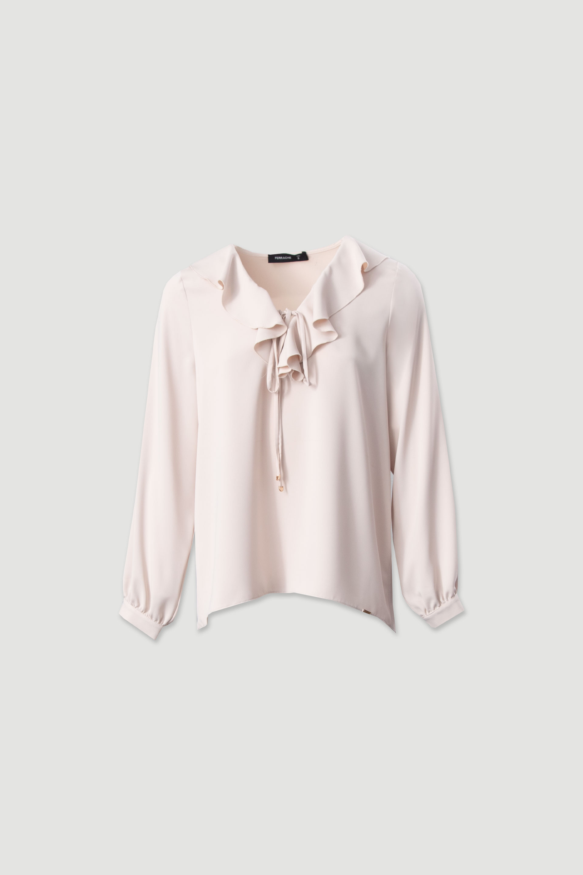 Túnica com folho e laço no decote