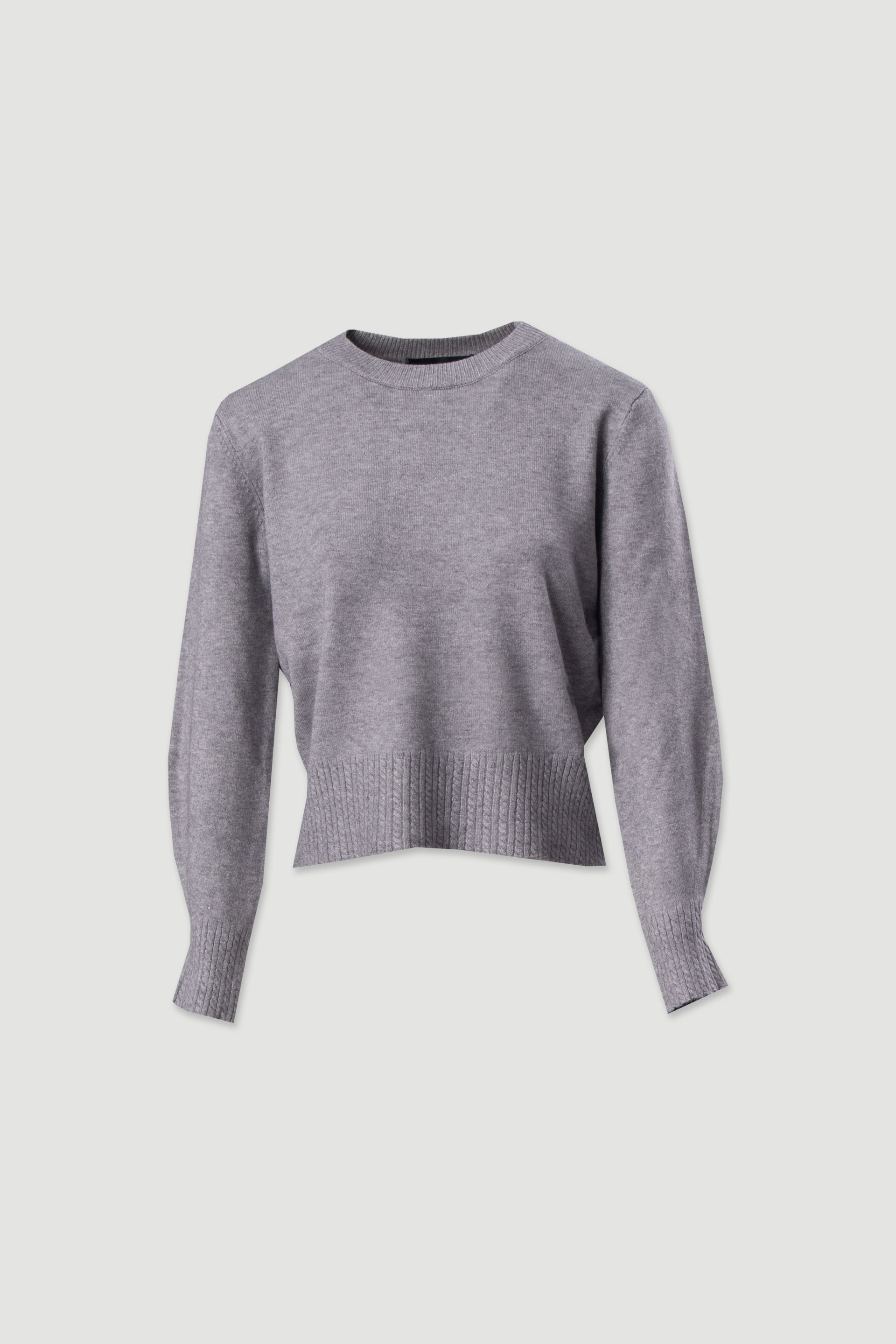 Knit sweater with ribbed effect detail