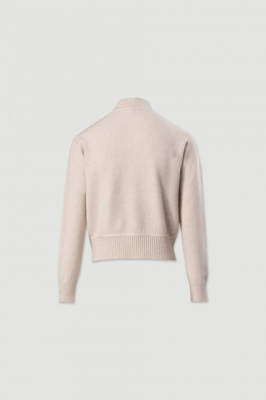Ribbed high-neck knit sweater Ribbed high-neck knit sweater