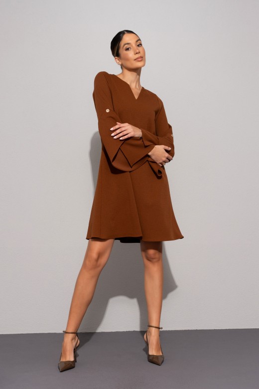 Vestido corto de manga larga Vestido corto de manga larga