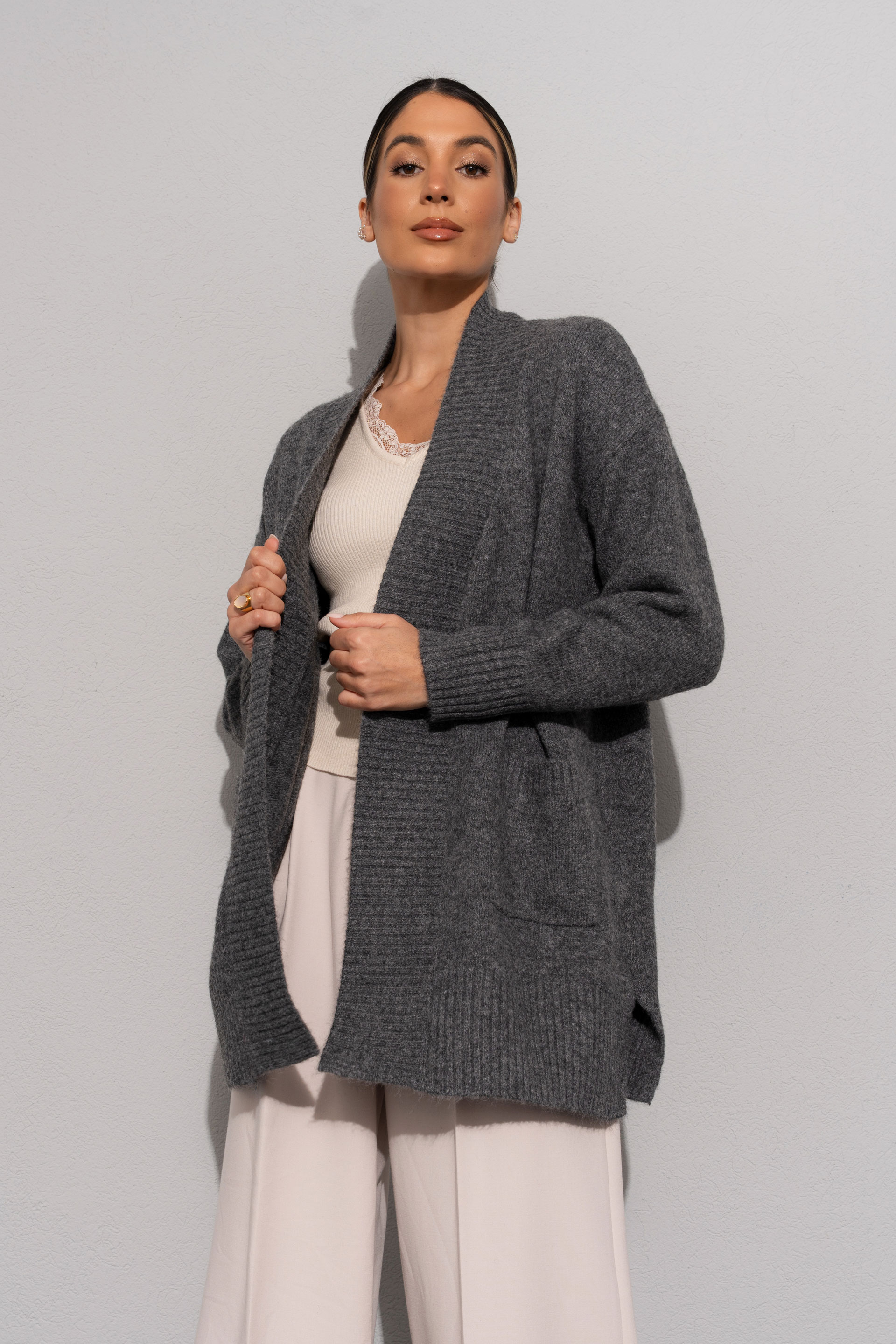 Casaco de malha oversized