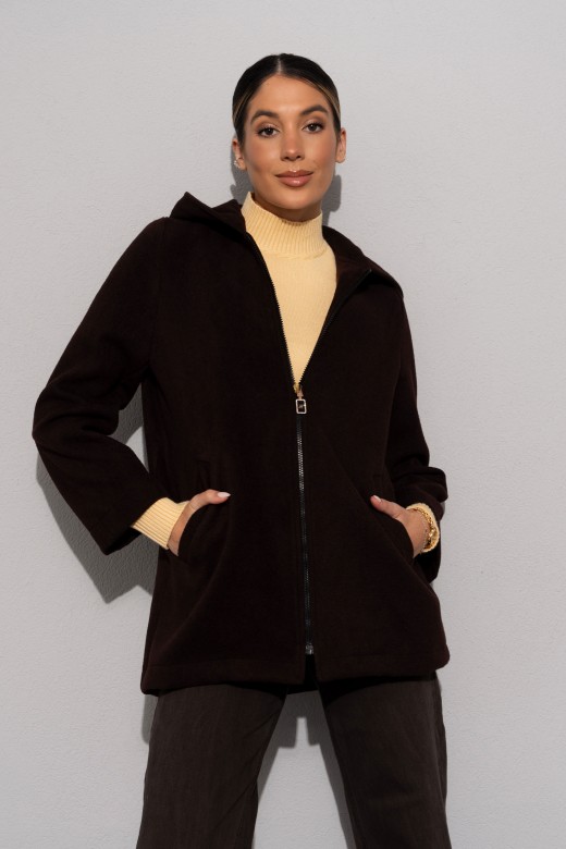 Flannel hooded coat Flannel hooded coat