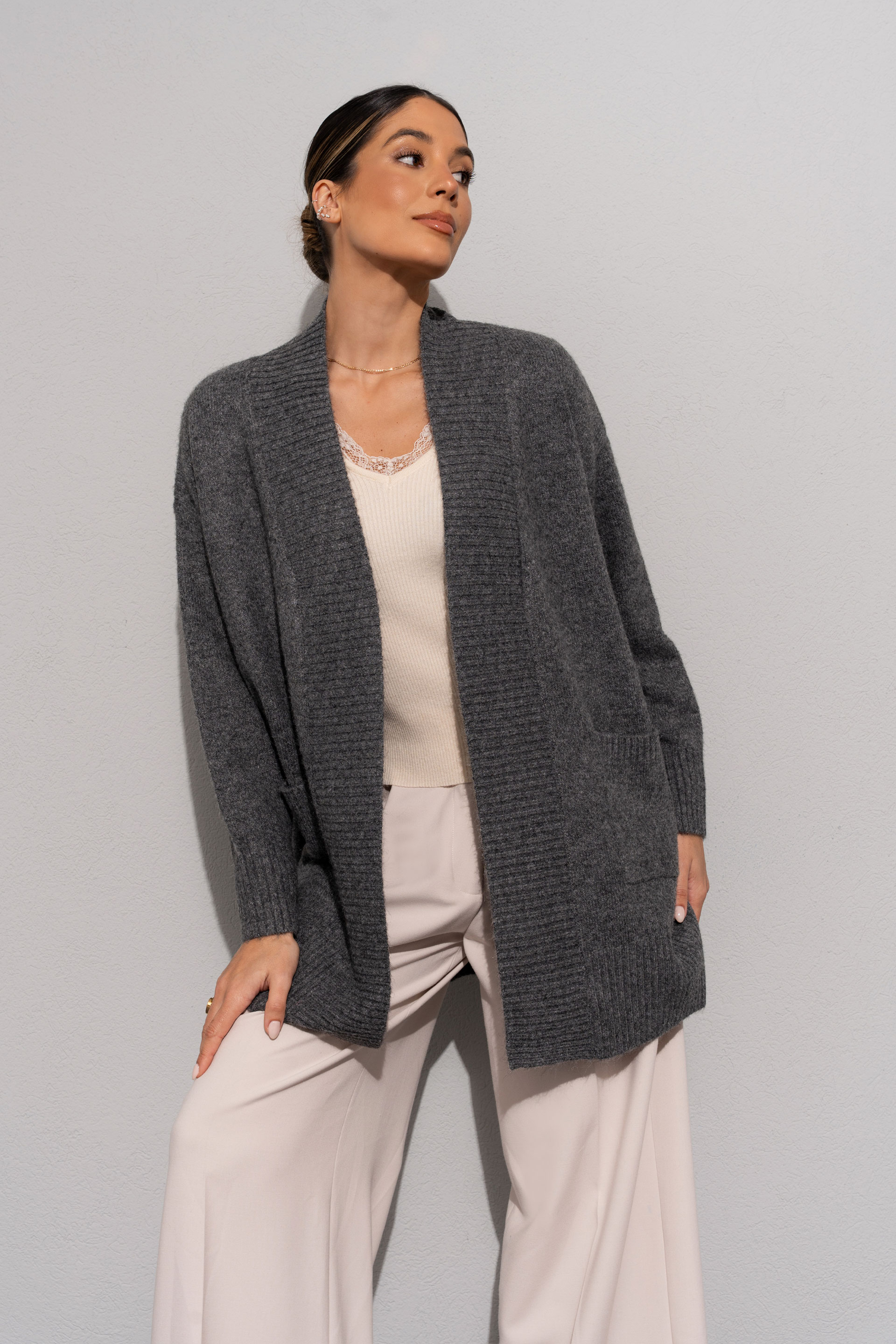 Casaco de malha oversized