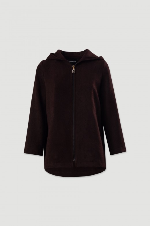 Flannel hooded coat Flannel hooded coat