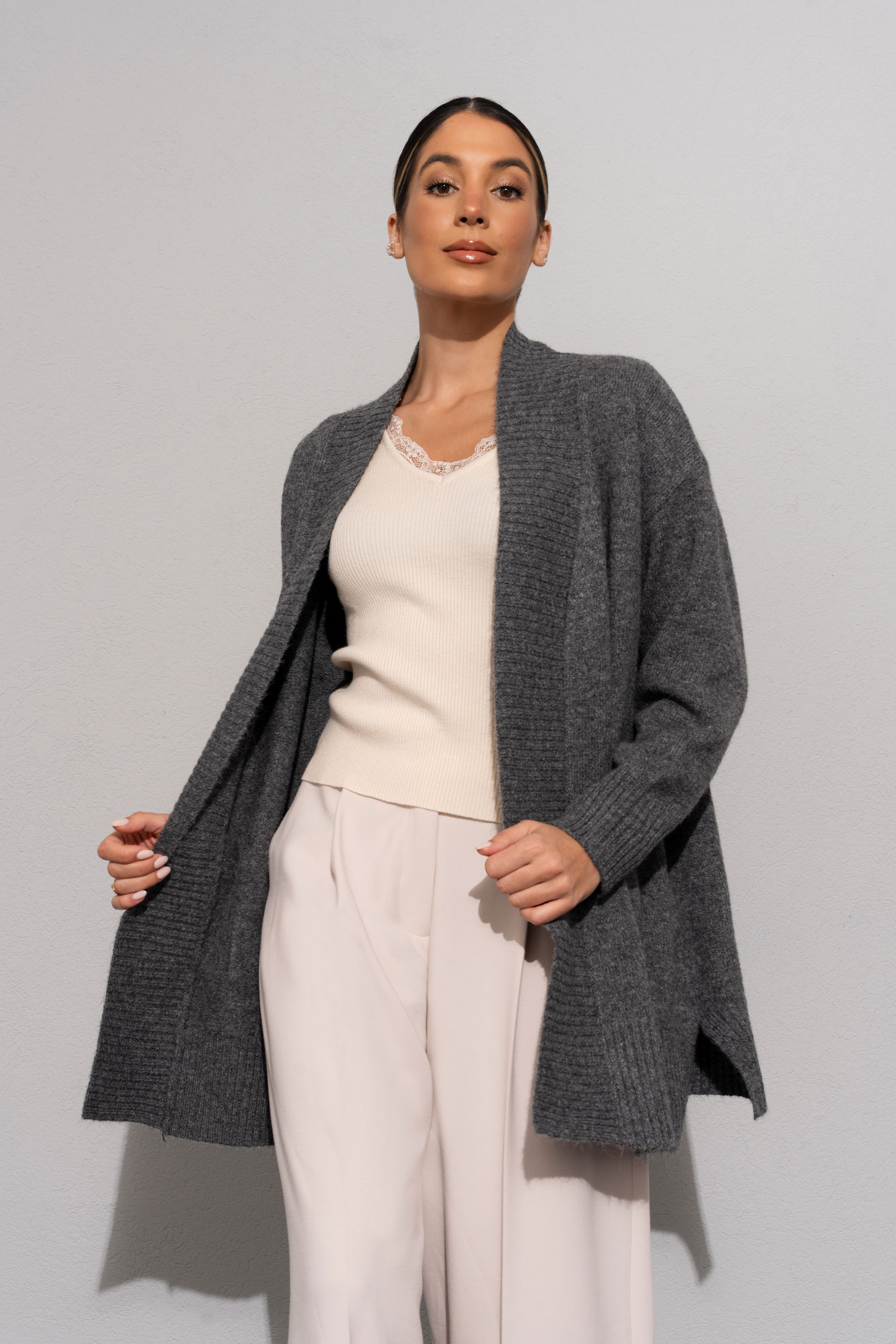 Casaco de malha oversized