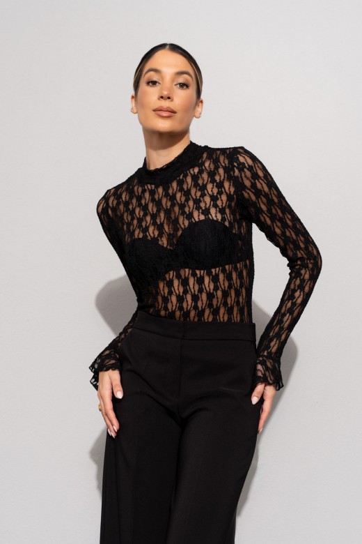 Lace blouse with long sleeves Lace blouse with long sleeves