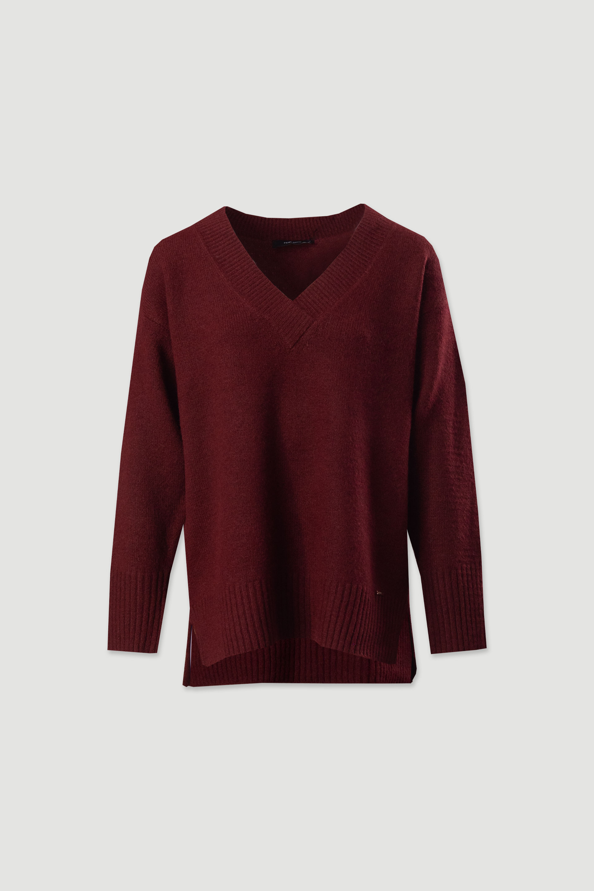 Camisola de malha com decote em v