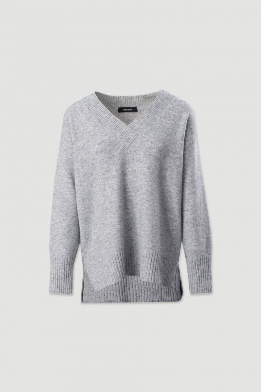 Pull en maille à col en v Pull en maille à col en v